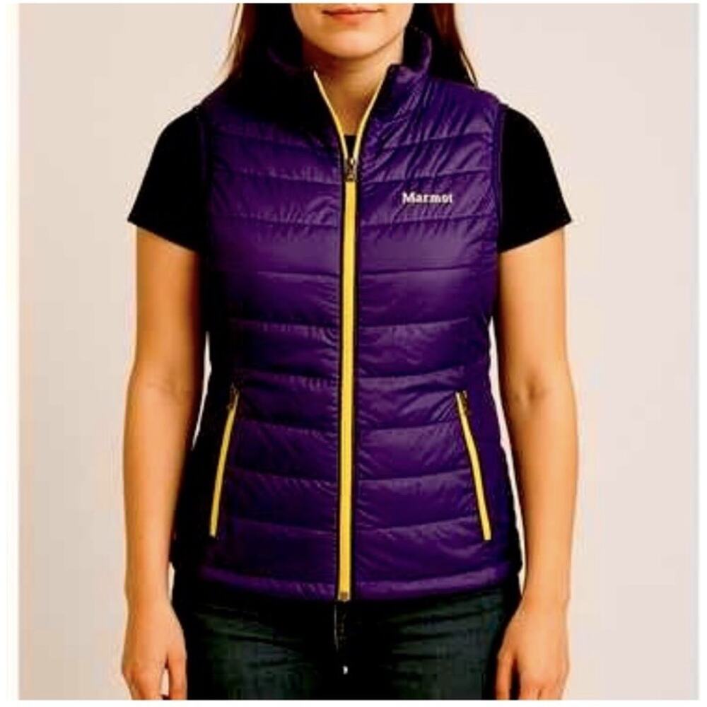 Marmot Vest Women’s XS Black Purple Yellow ￼